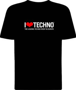 Футболка I love techno