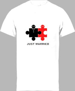 Футболка Just married puzzle