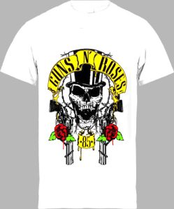 Футболка Guns n Roses Skull With Guns Color