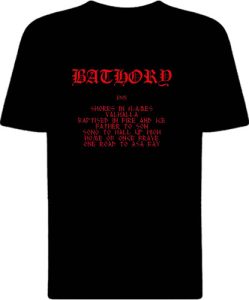 Футболка Bathory 1991