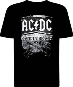 Футболка AC/DC Back in Black 1980