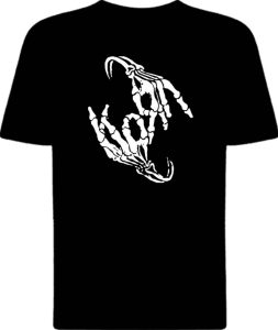 Футболка Korn Band Skeleton Sign Bone