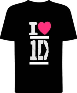 Футболка One Direction I Love 1D