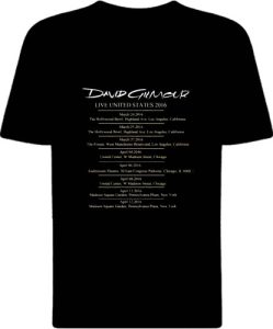 Футболка David Gilmour Live Show 2016