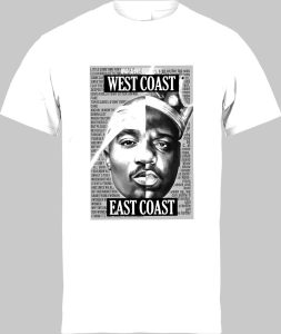 Футболка 2Pac Notorious Big East Coast West Coast