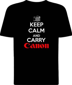 Футболка Keep Calm and Carry Canon