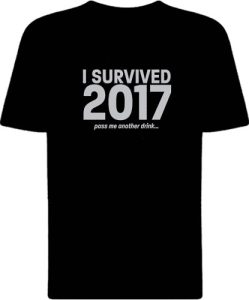 Футболка I Survived 2017 Pass Me a Drink