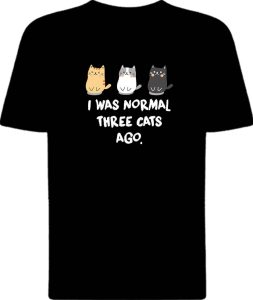 Футболка I Was Normal Three Cats Ago