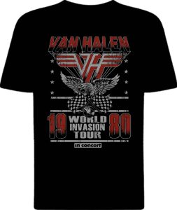 Футболка Van Halen World Invasion Tour 1980