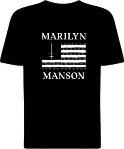 Футболка Marilyn Manson Cross and Flag