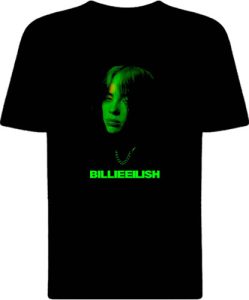 Футболка Billie Eilish Green Face